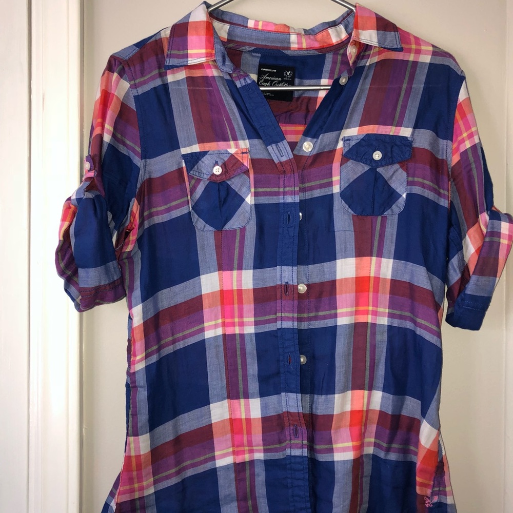 American Eagle Short Sleeved Flannel